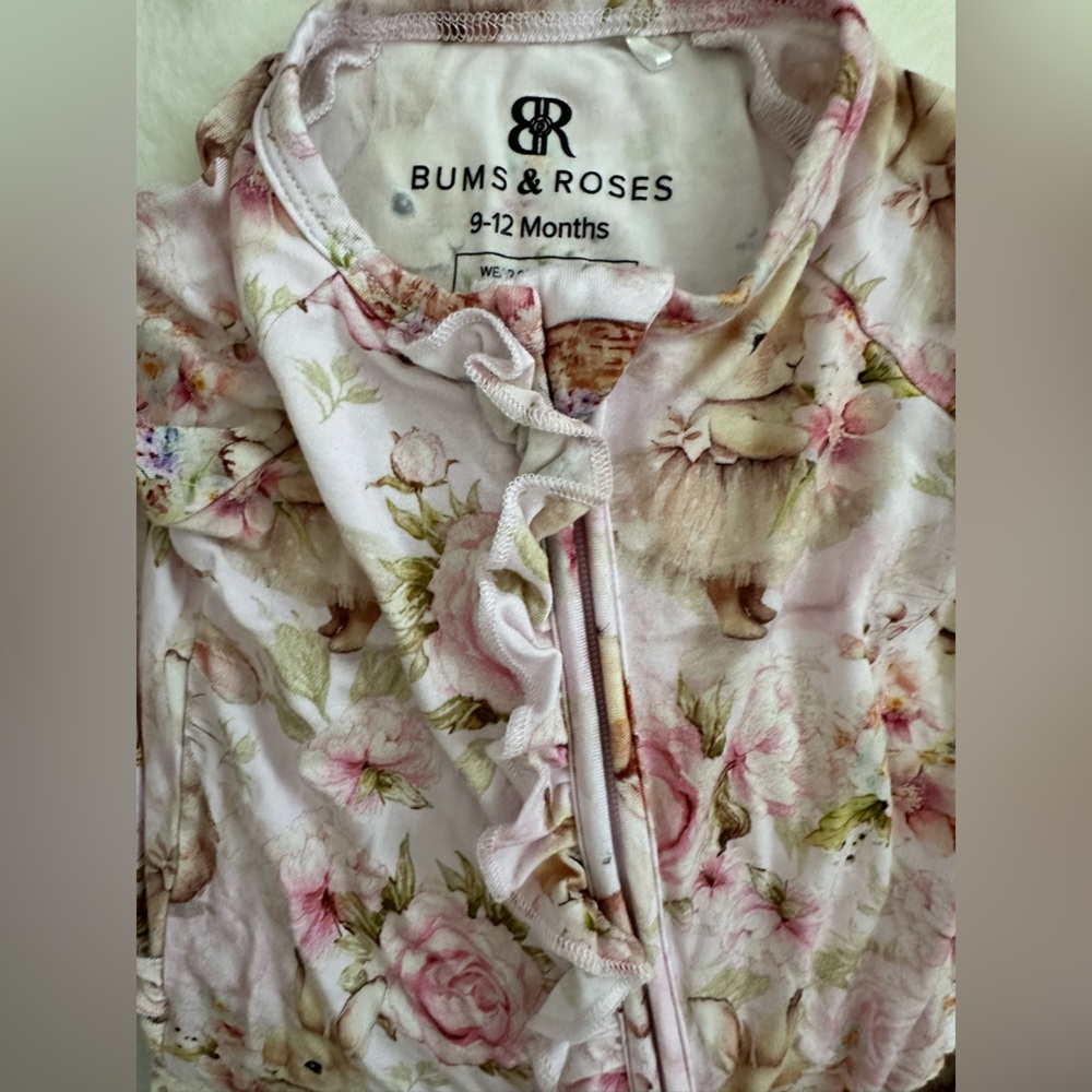 Bums and Roses Convertible Ruffle Pajamas - Picture 3 of 3